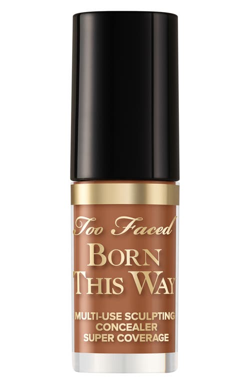 Too Faced Mini Born This Way Super Coverage Multi-use Concealer Maple 0.06 oz / 1.77 ml In Maple