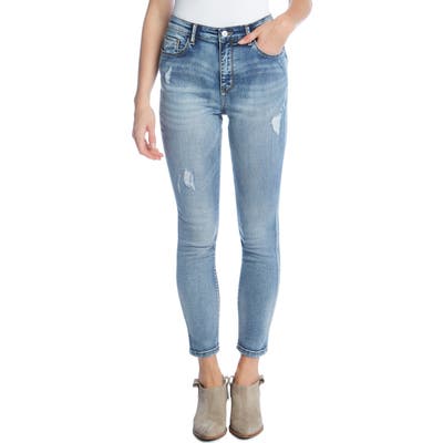 Karen Kane High Waist Ankle Skinny Jeans, Blue