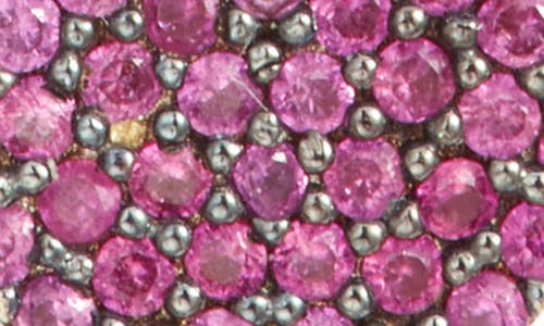 Shymi Mini Pavé Heart Pendant Necklace In Gold/pink