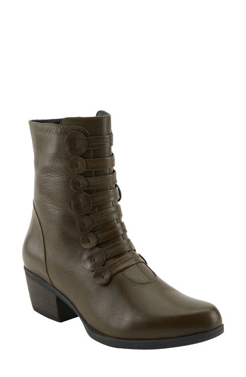 Shop Spring Step Garibaldi Bootie In Olive Green