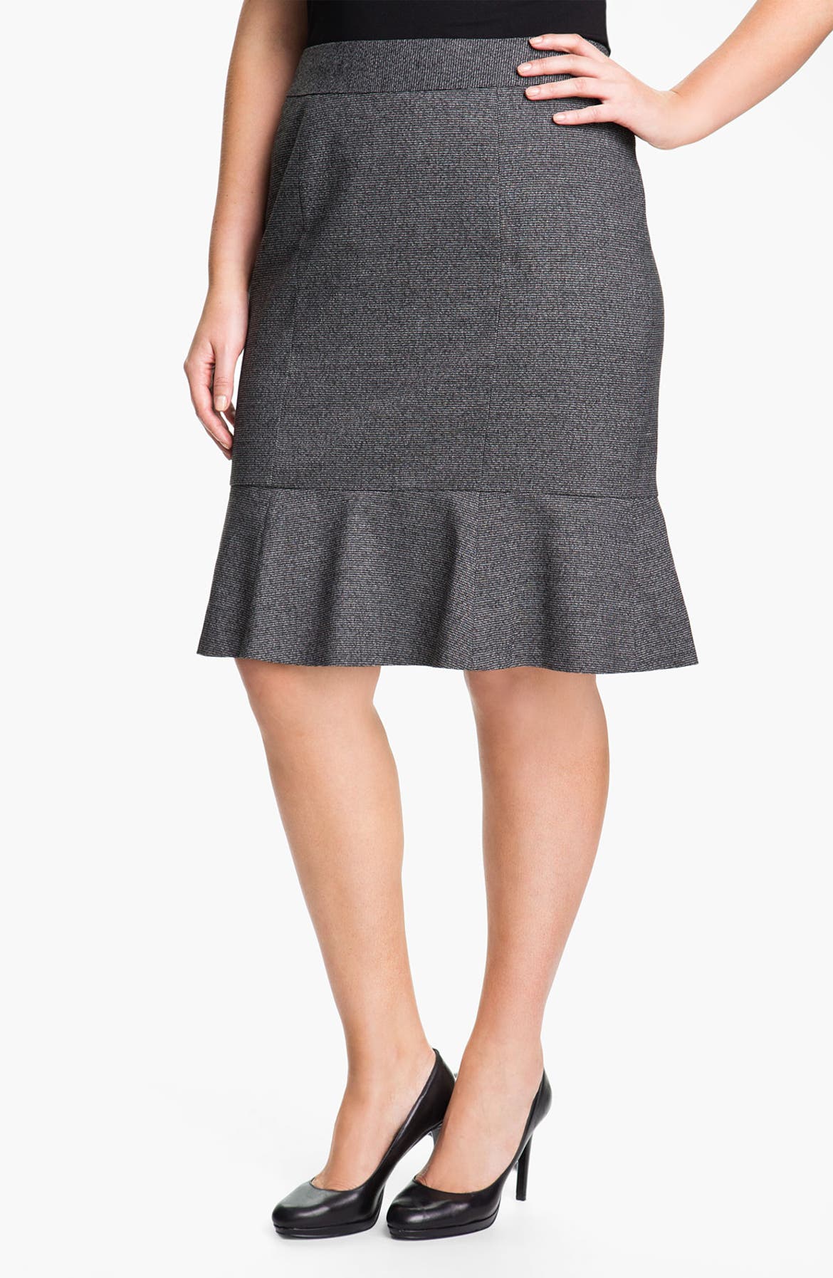 Sejour Herringbone Suit Skirt (Plus) | Nordstrom