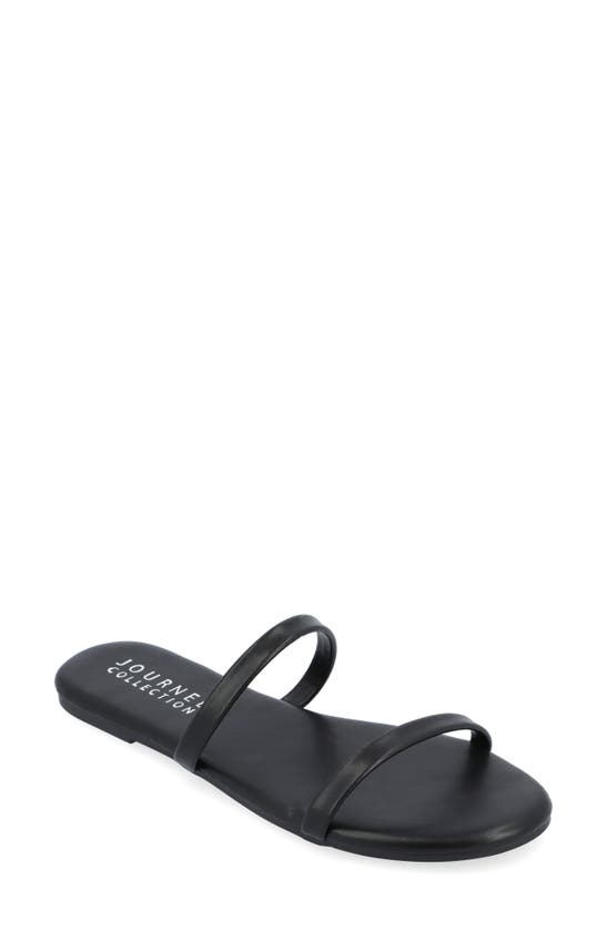 Journee Collection Adyrae Tru Comfort Slide Sandal In Black