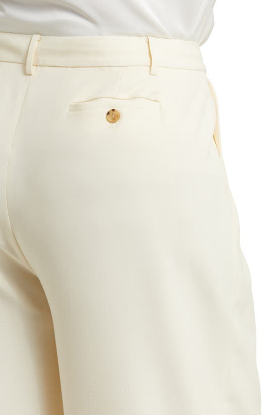 Nordstrom Pleat Front Wide Leg Pants In Ivory Birch