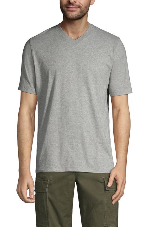 Shop Lands' End Super-t Short Sleeve V-neck T-shirt In Gray Heather