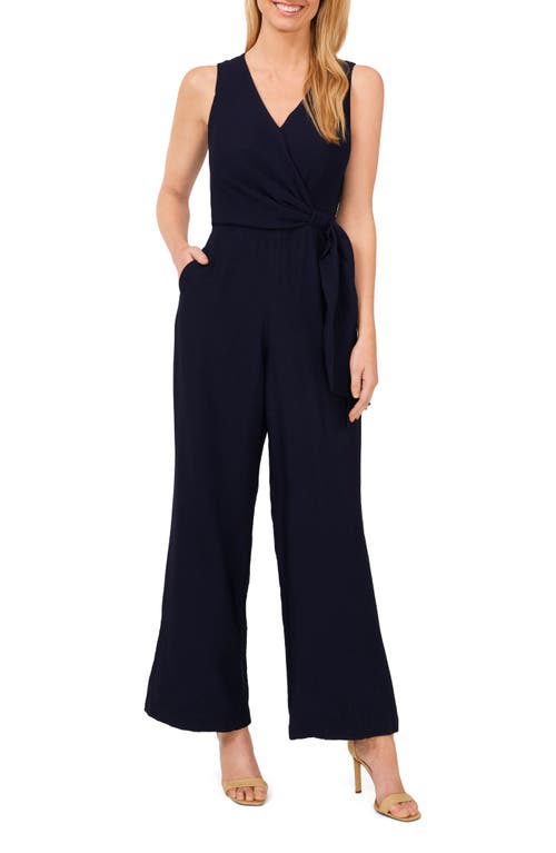 Sleeveless Wide Leg Jumpsuit in Classic Navy Blue