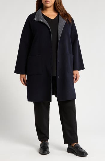 Eileen Fisher Wool & Cashmere Reversible Coat | Nordstrom