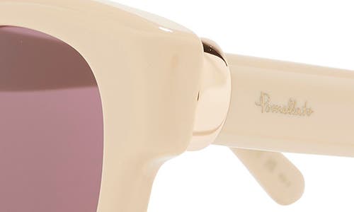 Pomellato 49mm Novelty Round Sunglasses In Nude Violet
