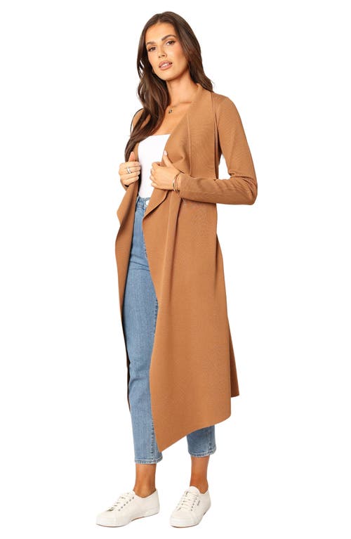 Petal And Pup Petal & Pup Audrina Tie Front Longline Cardigan In Brown