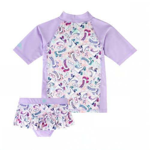 Uv Skinz Short Sleeve Sunny Swim Set In Skating Dayz