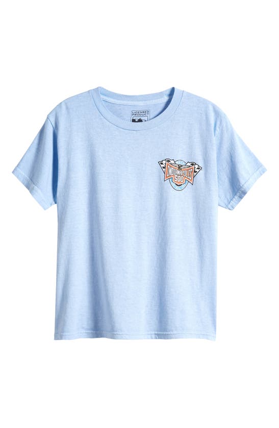 Shop Philcos Kids' Race Car Cotton Graphic T-shirt In Light Blue Pigment