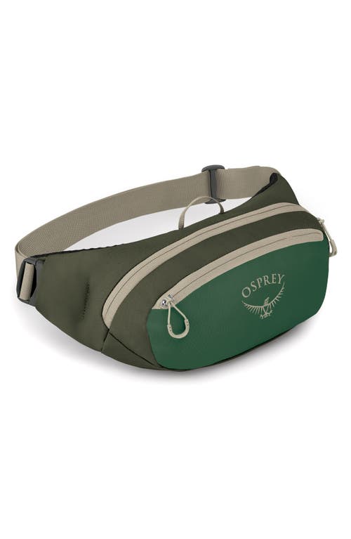 Shop Osprey Daylite Waist Pack In Green Canopy/green Creek