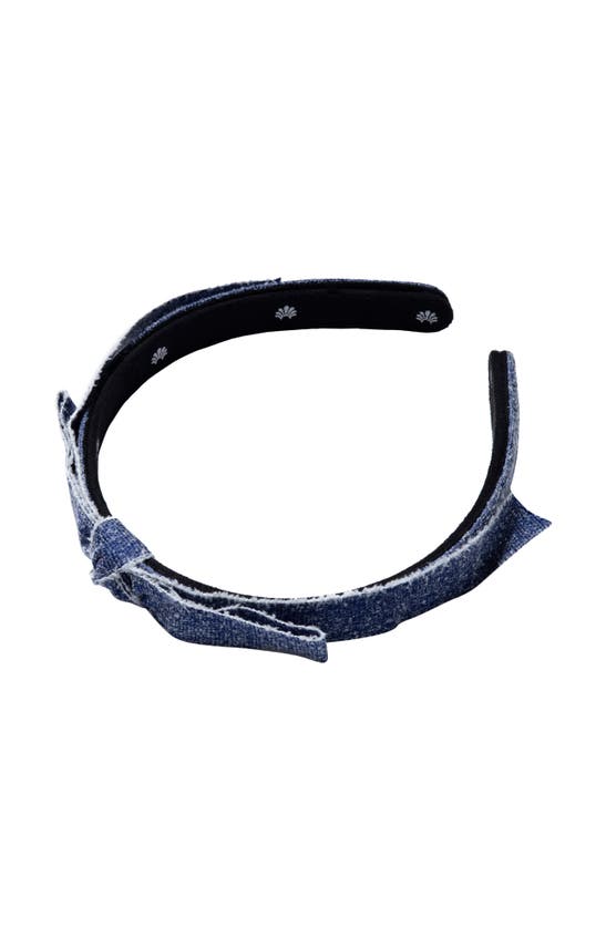 Click to view more detailed imagery on our partner's website Lele Sadoughi Bardot Slim Ribbon Headband In Navy