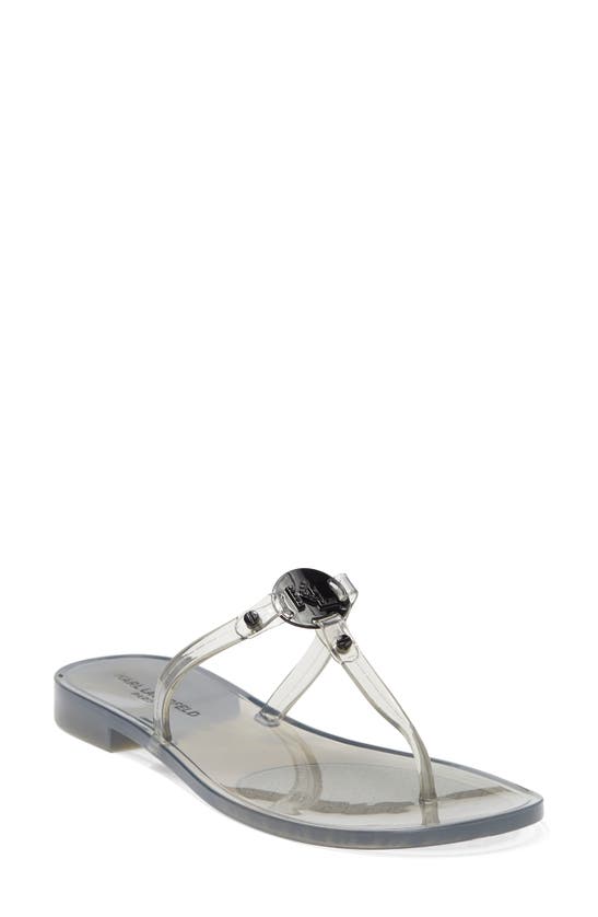 Karl Lagerfeld Wylda Clear Sandal In Smoke