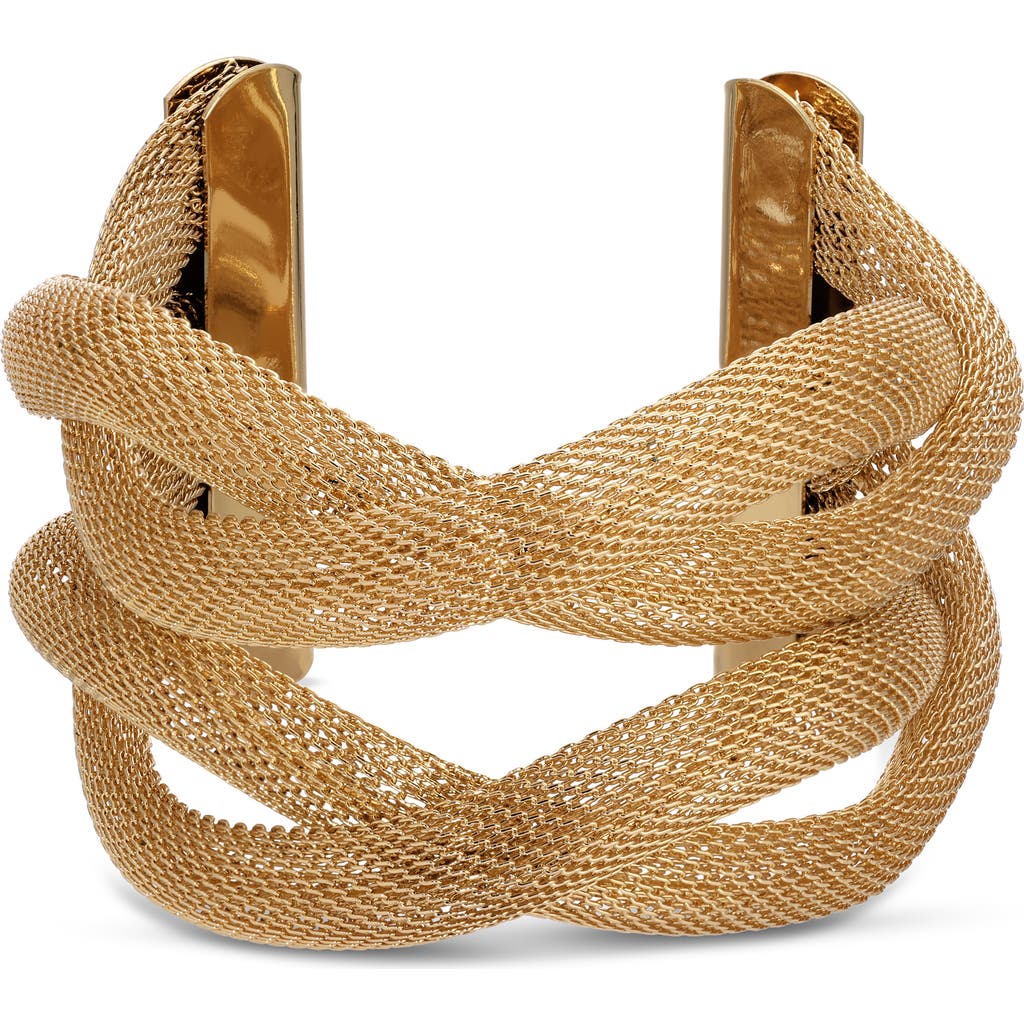 Eye Candy Los Angeles Page Cuff Bracelet In Gold