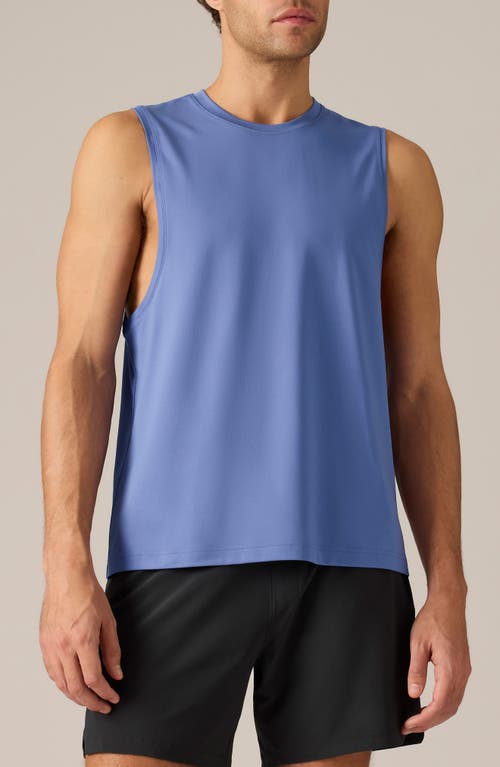 Rhone Base Training Sleeveless Performance Muscle Tee In Blue