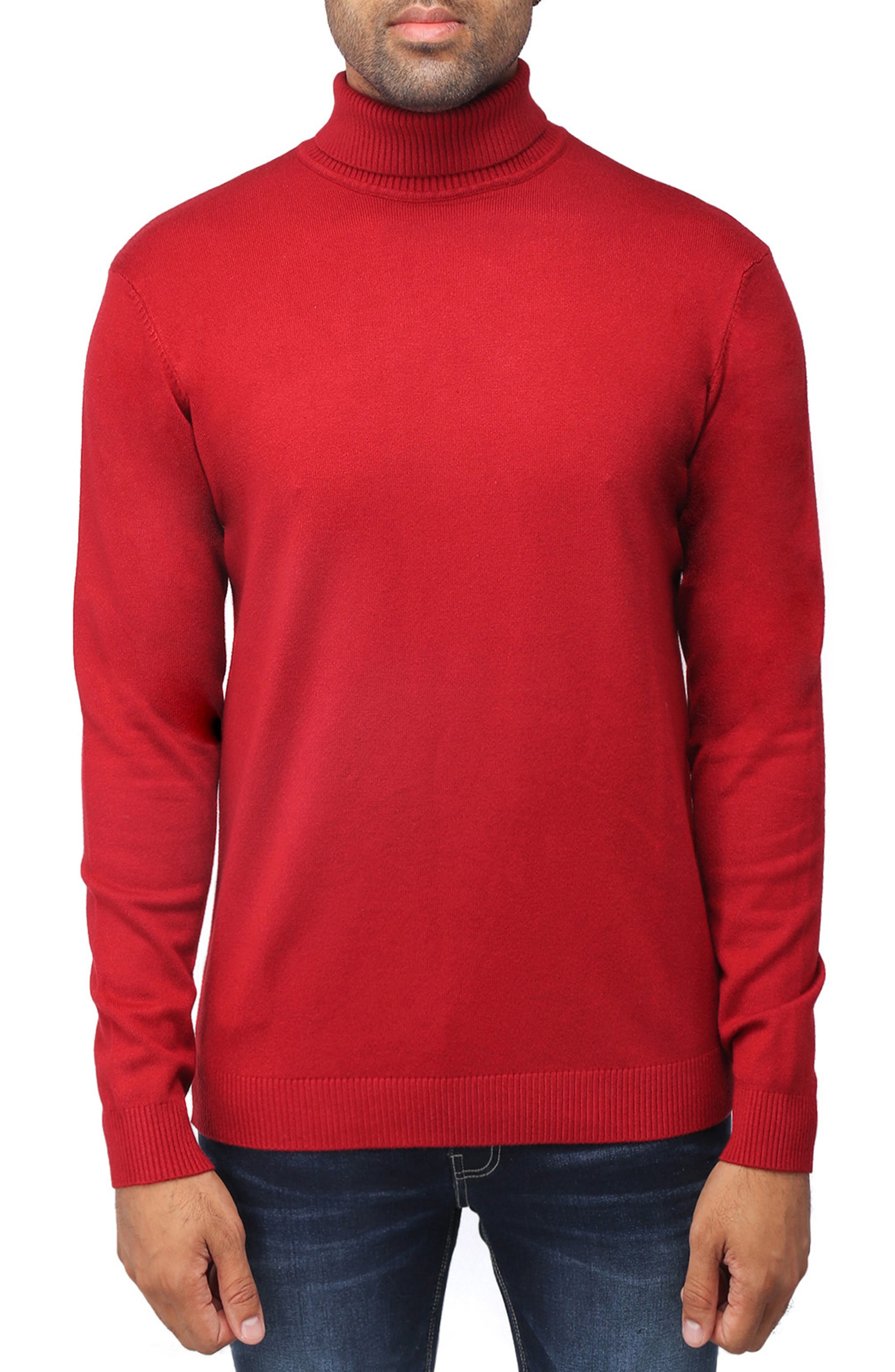Men's Red Turtleneck Sweaters 