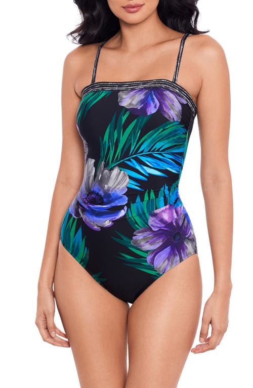 Miraclesuit® Flora Aura Avanti One-Piece Swimsuit in Black Multi 