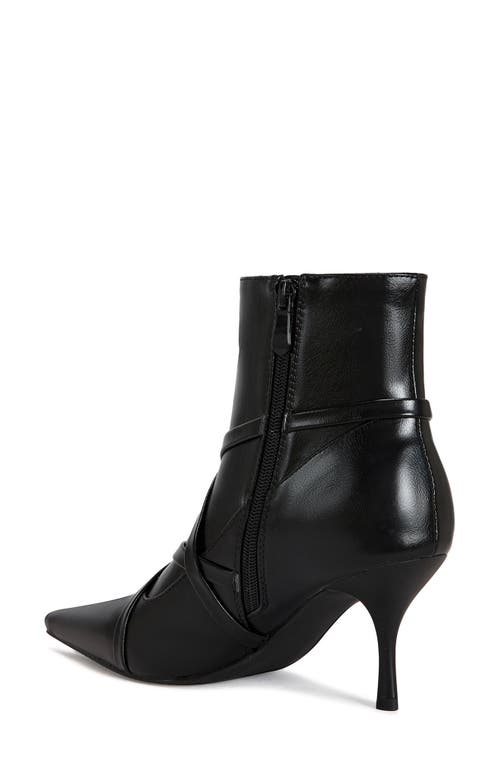 Shop Azalea Wang Purnima Water Resistant Pointed Toe Bootie In Black