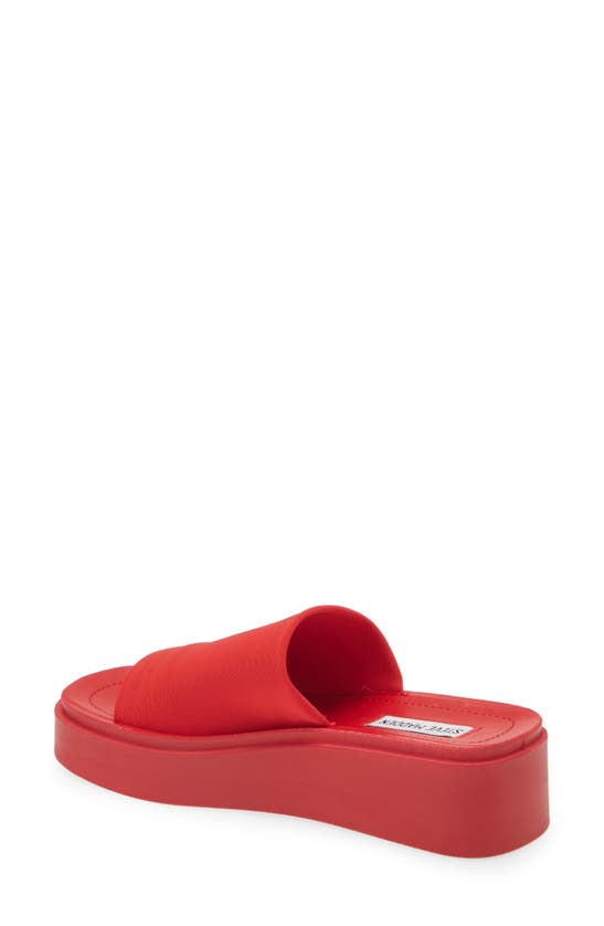 Shop Steve Madden Gimmee Platform Wedge Sandal In Red