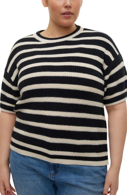 Fabulous Stripe Sweater in Black W Birch Stripes