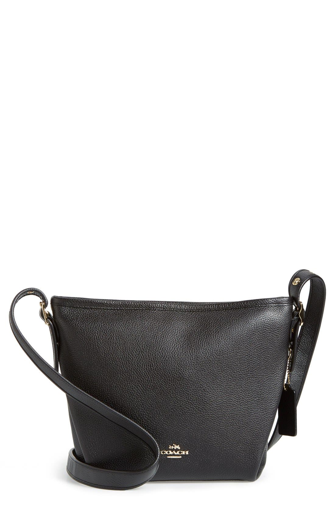 crossbody dufflette in refined leather