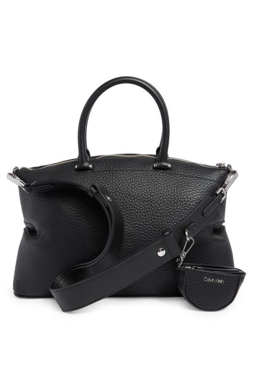 Calvin Klein Cypress Satchel Bag In Black/silver