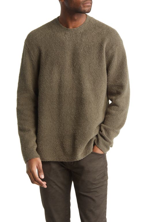 AllSaints Eamont Cotton Blend Crewneck Sweater in Winter Green