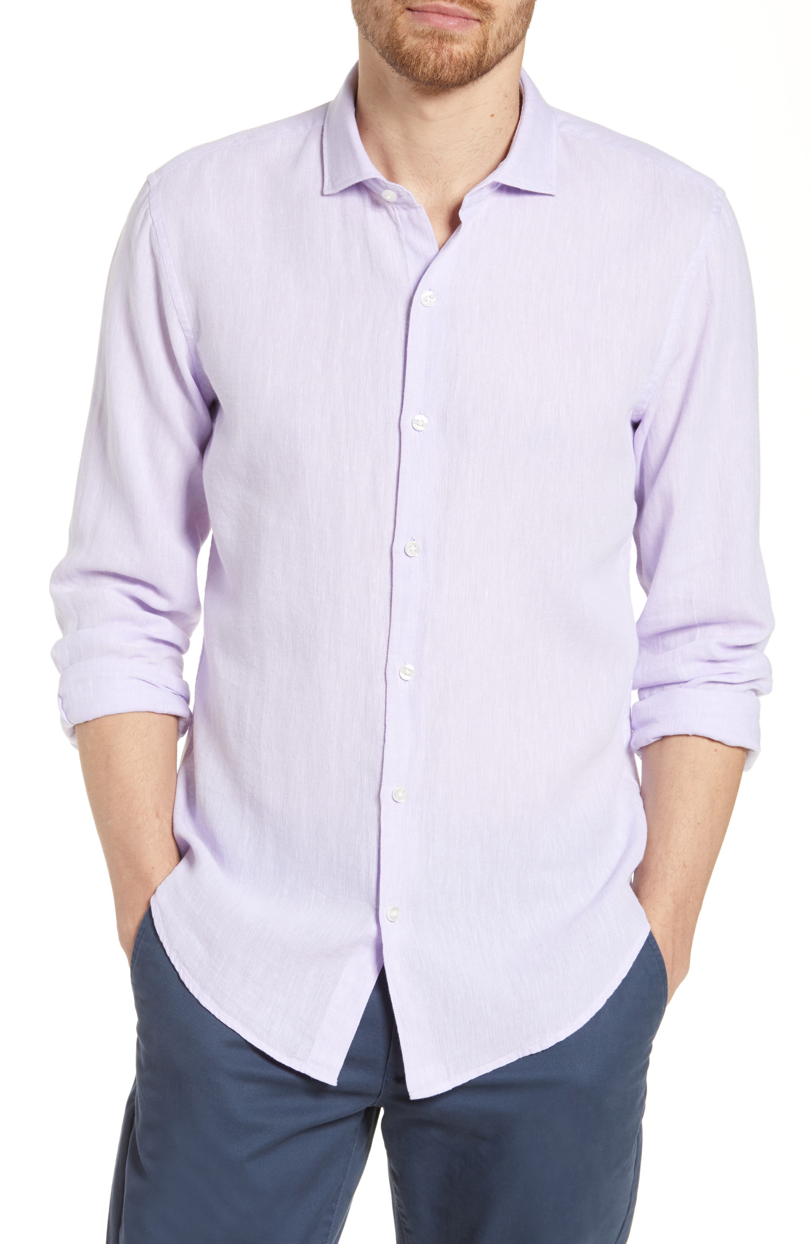 Bonobos Unbutton Down Slim Fit Linen & Cotton Sport Shirt Nordstrom