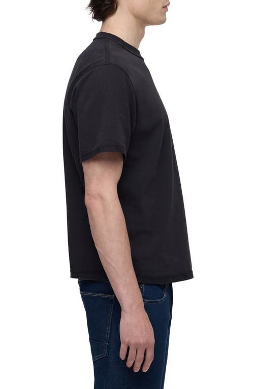 Hudson Jeans Heavyweight Cotton T-shirt In Forest Black