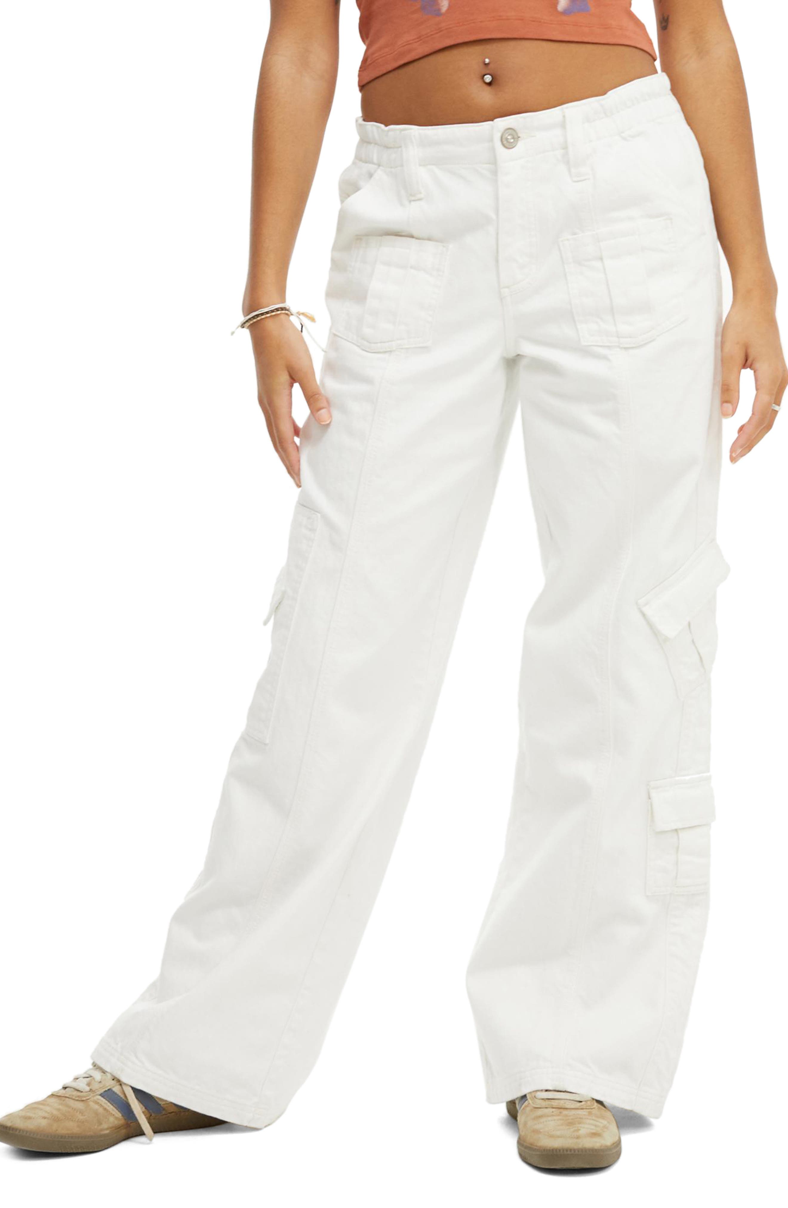 white cargo pants womens