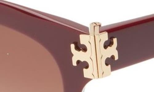 Tory Burch 53mm Gradient Phantos Sunglasses In 20181353 Brown Grad