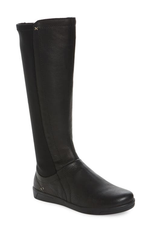 Ace Tall Boot in Black Leather