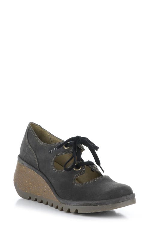 Fly London Nely Wedge Loafer in 007 Diesel Oil Suede at Nordstrom, Size 9-9.5Us