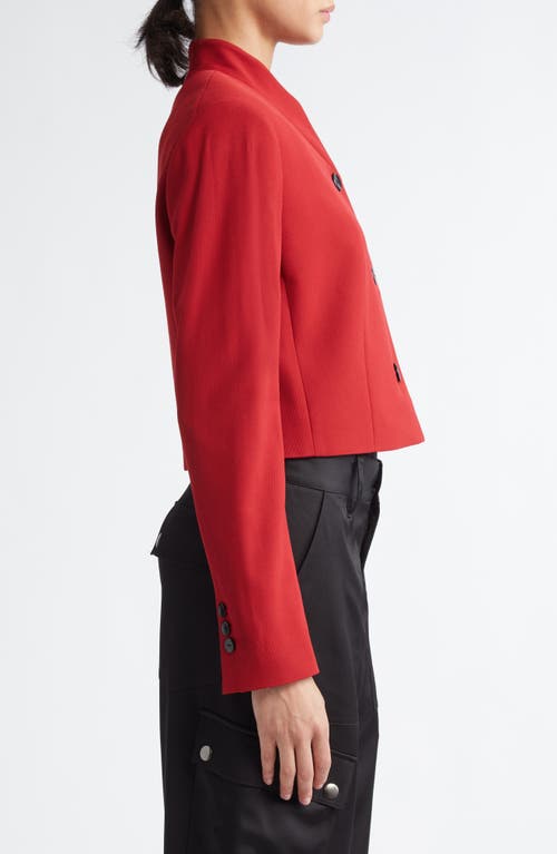 Maria Mcmanus Crop Blazer In Hunting Red