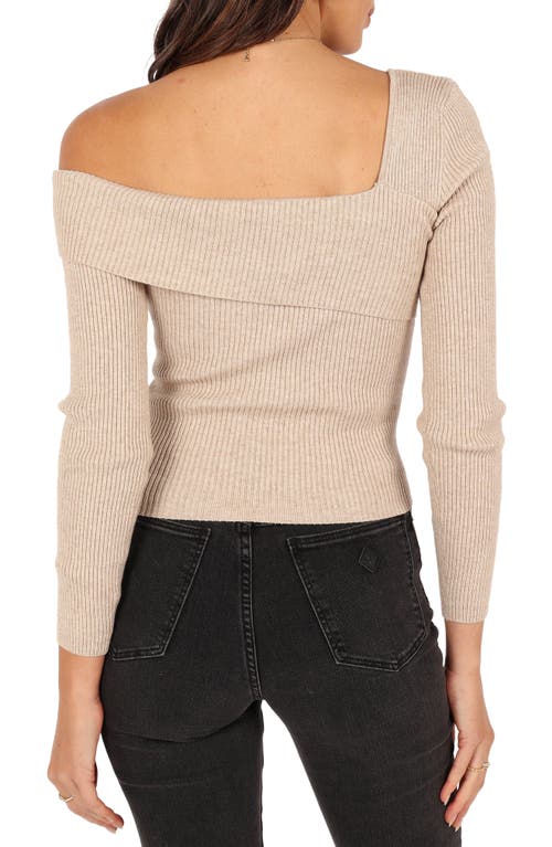 Petal And Pup Petal & Pup Aleena One-shoulder Rib Sweater In Neutral