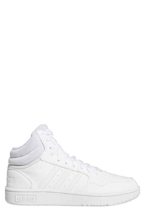 Adidas Originals Adidas Hoop 3.0 Mid Classic Sneaker In White/white/dash Grey
