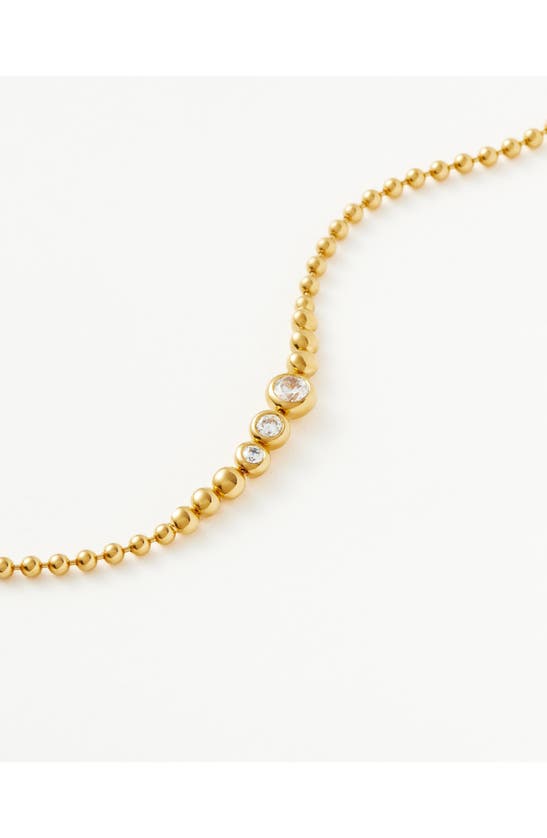 Shop Missoma Cubic Zirconia Ball Chain Bracelet In Gold