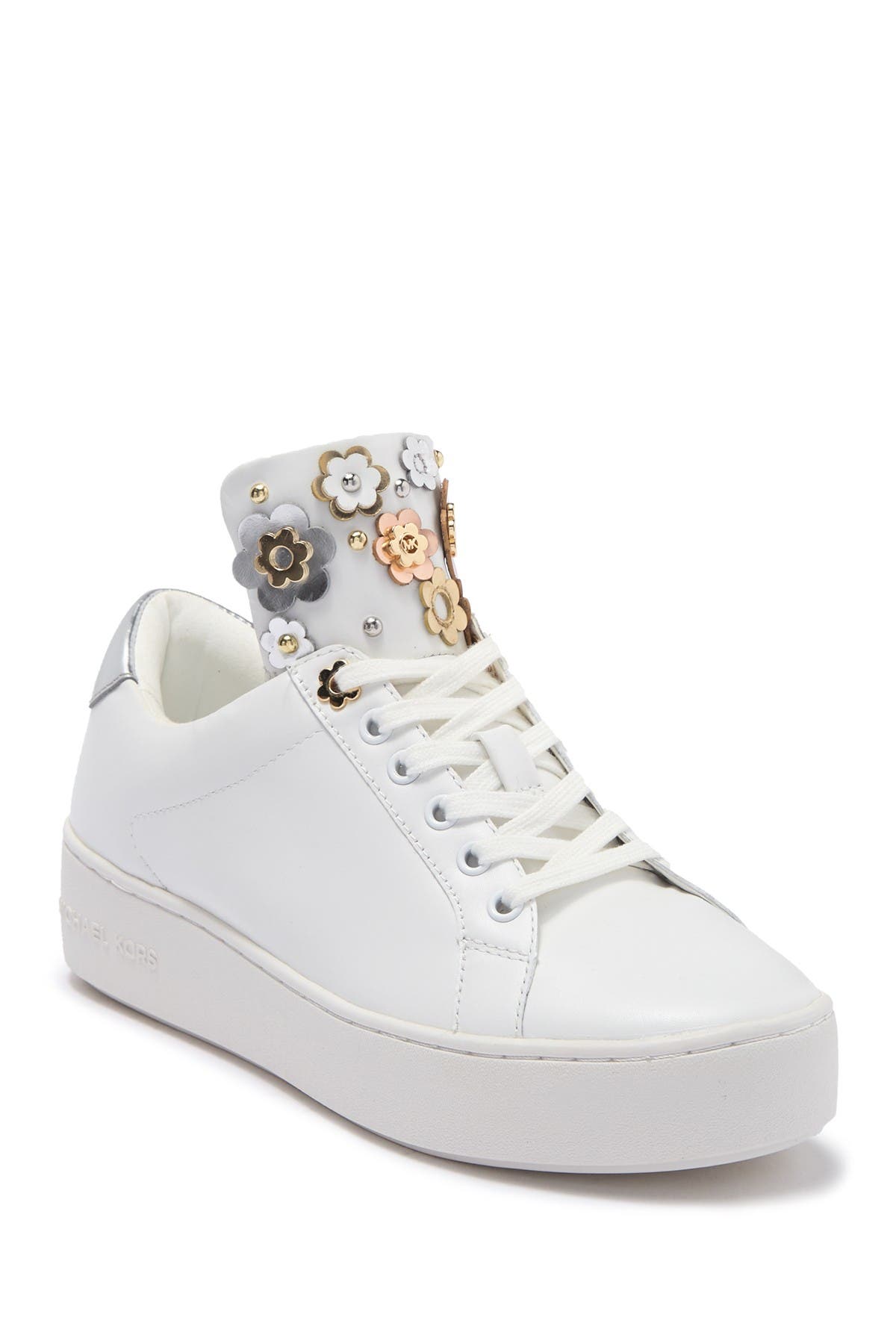 Mindy Floral Applique Lace-Up Sneaker 