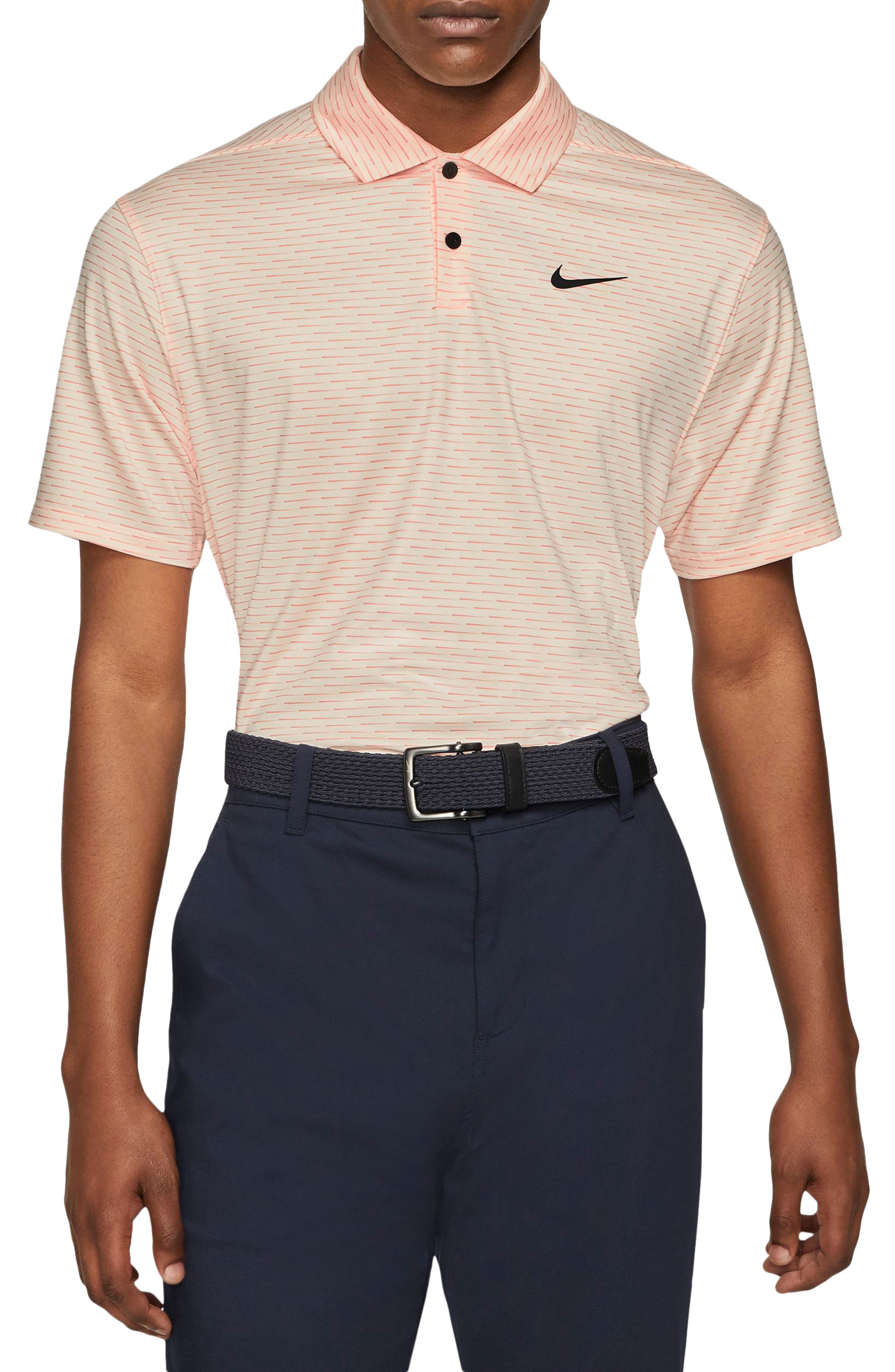 orange nike golf polo