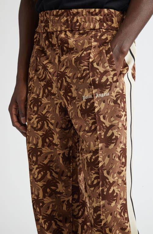 Shop Palm Angels Palms Camo Track Pants In Brown Off White