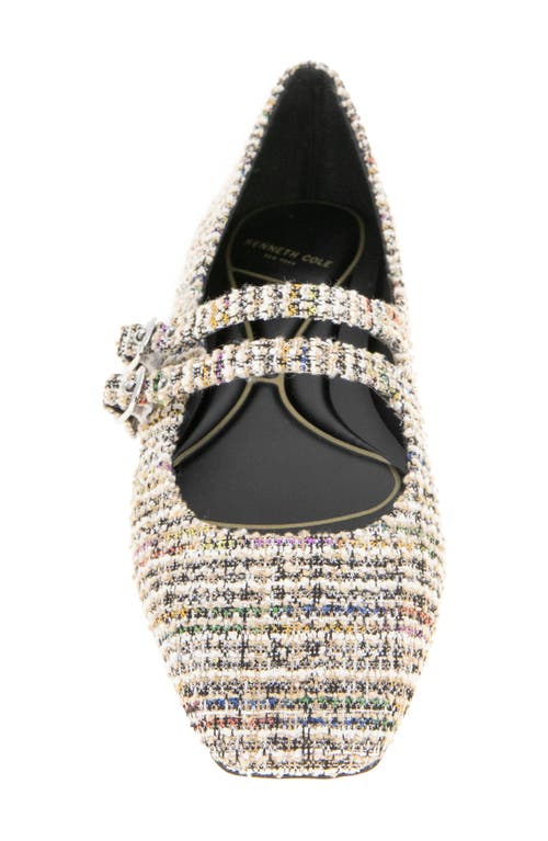 Kenneth Cole Jasmine Mary Jane Flat In Black/tan Fabric