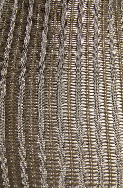 Tom Ford Lurex Ribbed Knit Mini Dress In Fg181 Metallic Olive