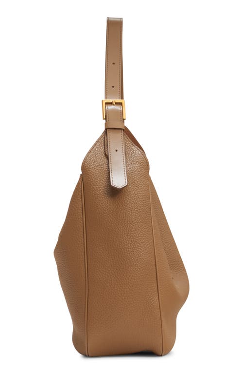 Shop Tom Ford Medium Monarch Leather Hobo Bag In 1b073 Saddle Brown