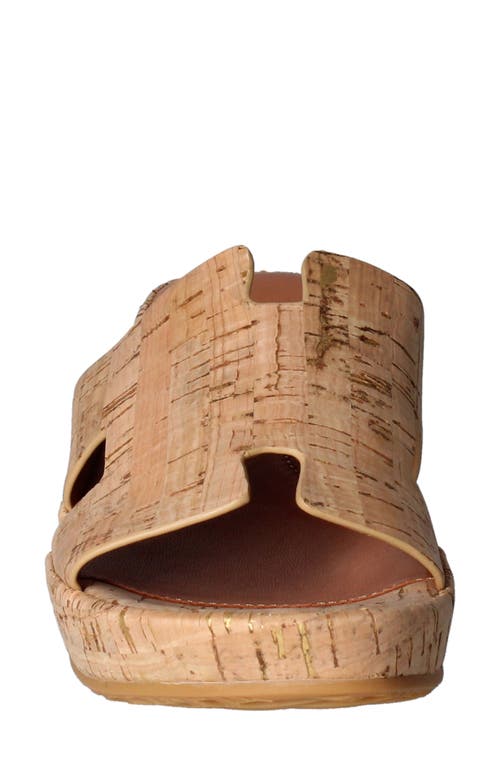 L'amour Des Pieds Catiana Platform Sandal In Natural/gold