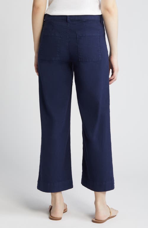 Shop Frank & Eileen Wexford Wide Leg Pants In Navy