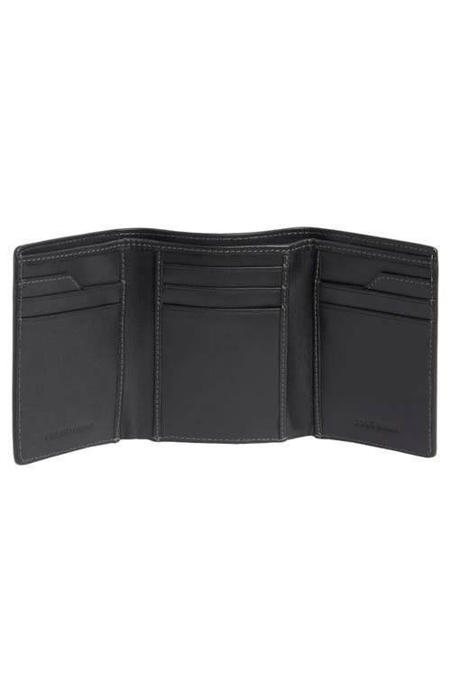 COLE HAAN COLE HAAN LASER CUT TRIFOLD LEATHER WALLET 