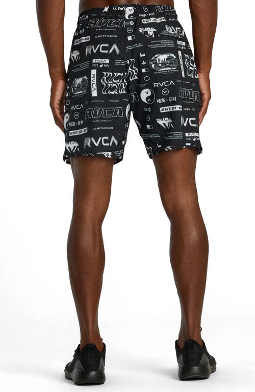 Shop Rvca Yogger Stretch Athletic Shorts In All Brand All Over