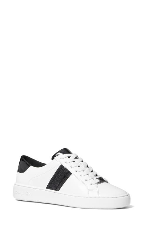 MICHAEL Michael Kors Irving Stripe Lace-Up Sneaker in Optic White