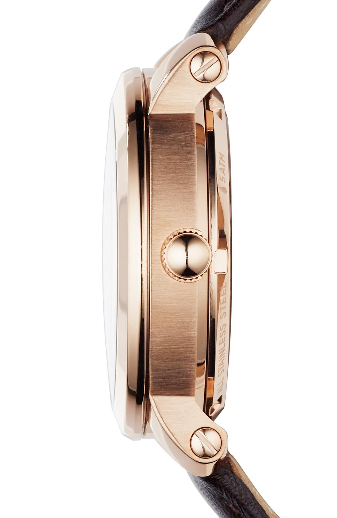 Fossil 'Kaleido' Automatic Leather Strap Watch, 38mm | Nordstrom