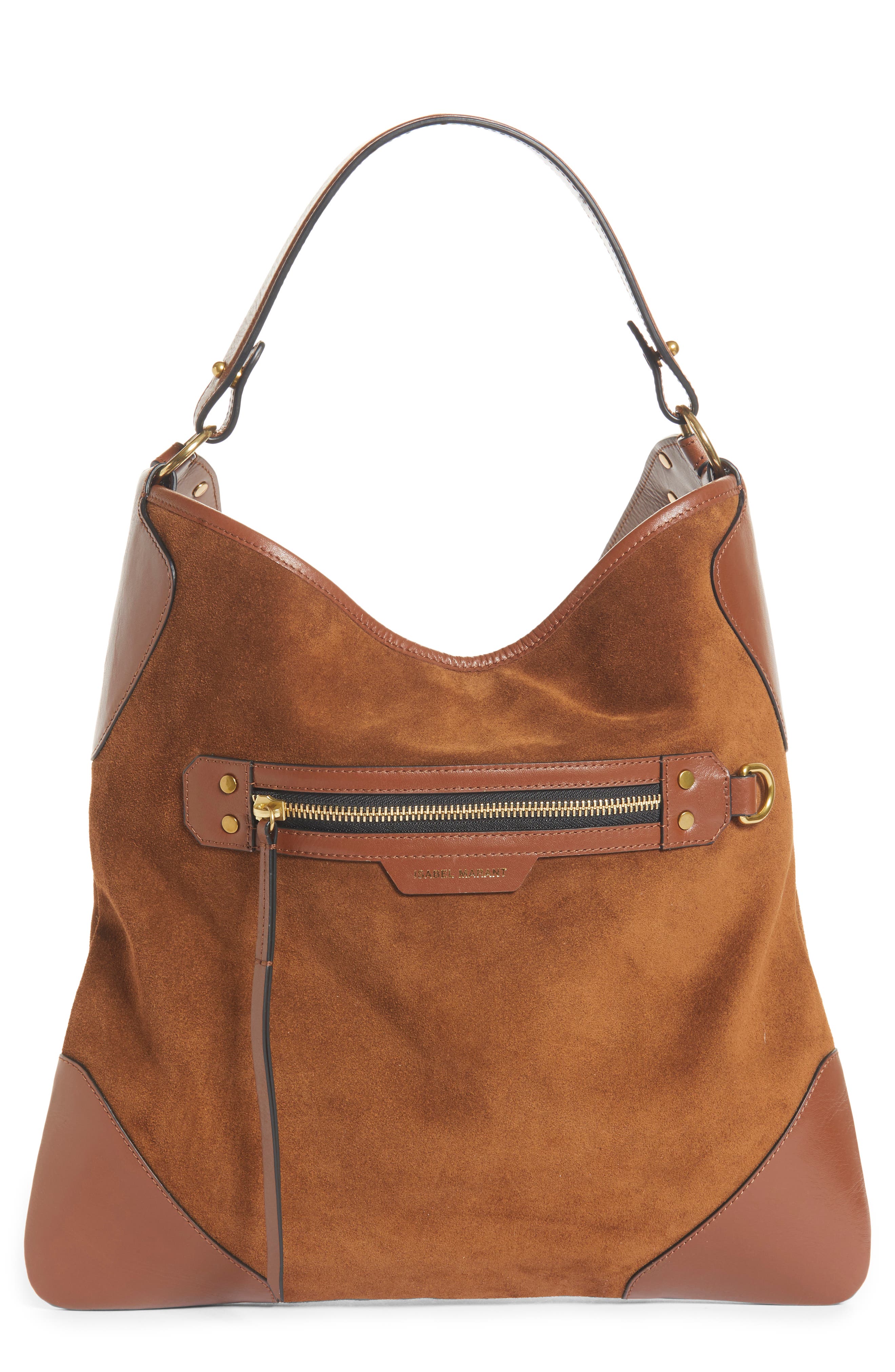 Isabel Marant Amuko Suede & Leather Hobo Bag Nordstrom